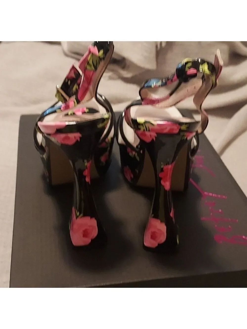 Betsy Johnson Tiky Platform Heels Black Multi